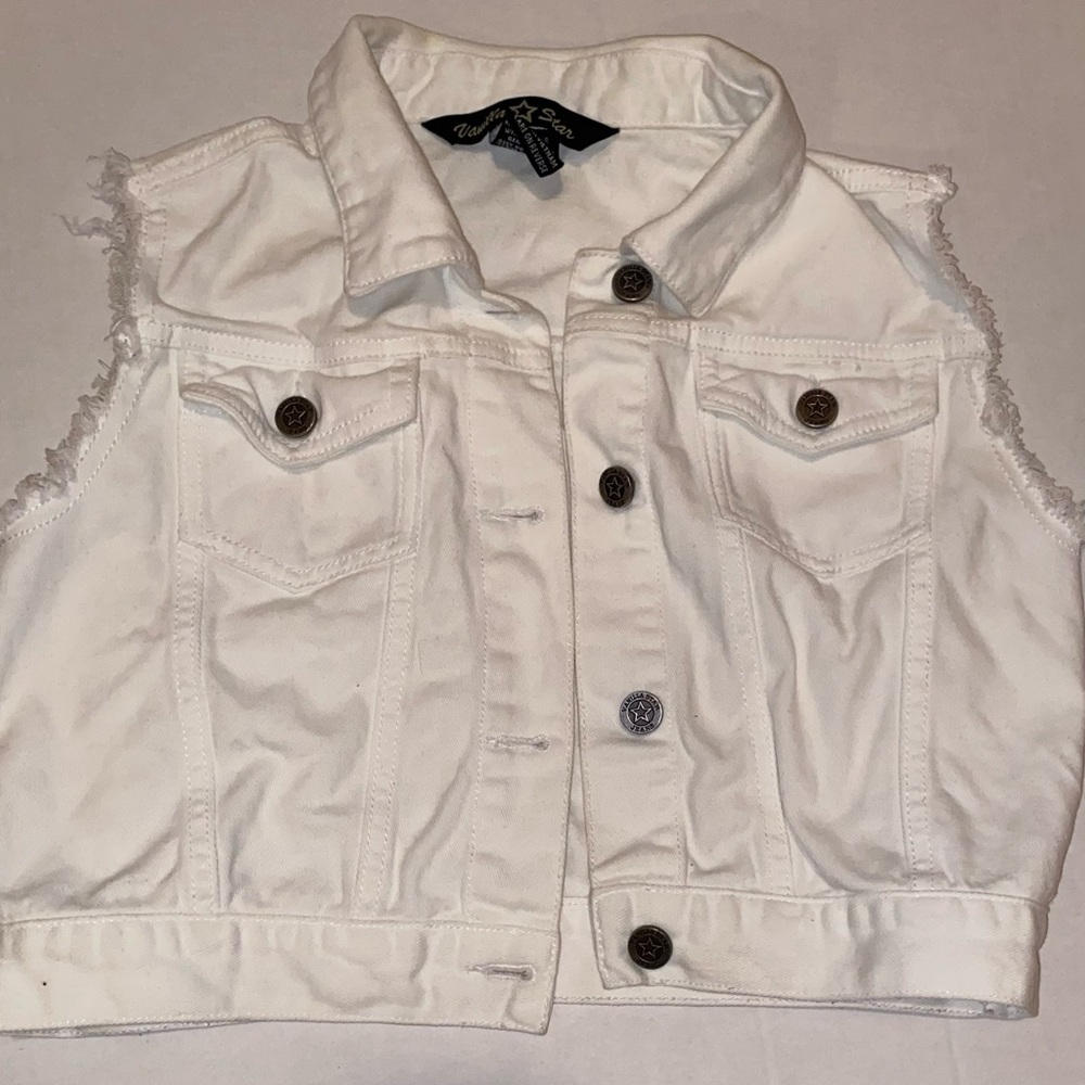 White jean vest size 16 in kids (fits like small)